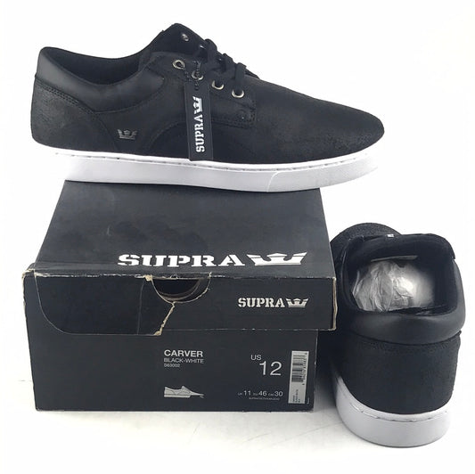 Supra Carver Black-White US Mens Size 12