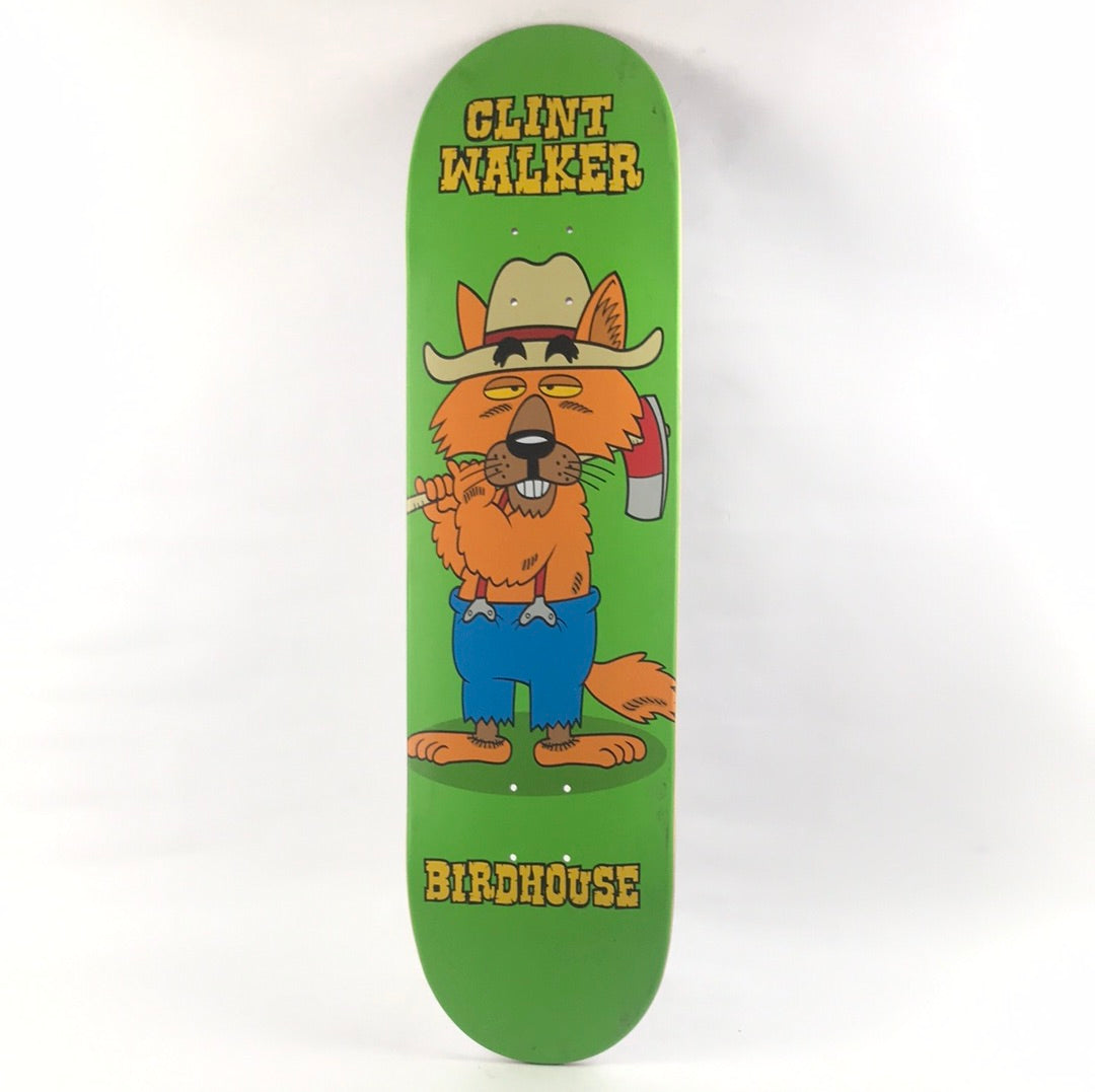 Birdhouse Clint Walker Farmer Fox Green 8.38'' Skateboard Deck