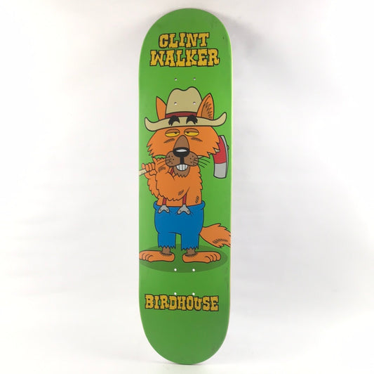 Birdhouse Clint Walker Farmer Fox Green 8.38'' Skateboard Deck