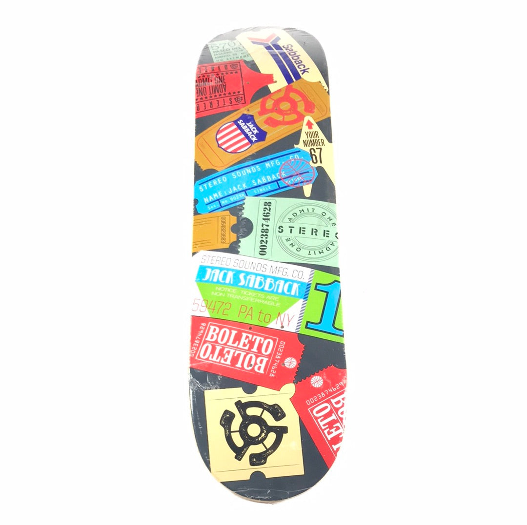 Stereo Jack Sabback Ticket Multi 8.0 Skateboard Deck – western-skate-co