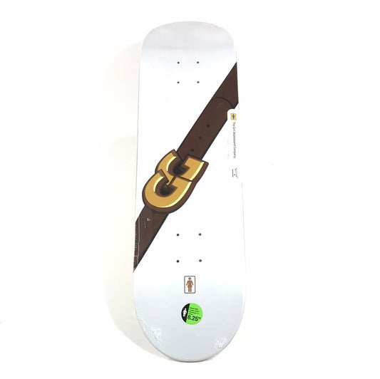 Girl Griffin Gass GG Belt White 8.25" Skateboard Deck