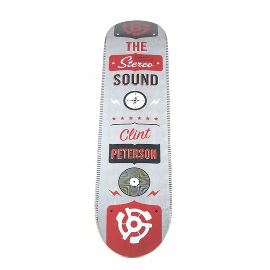 Stereo Clint Peterson Sound Grey 7.75 Skateboard Deck