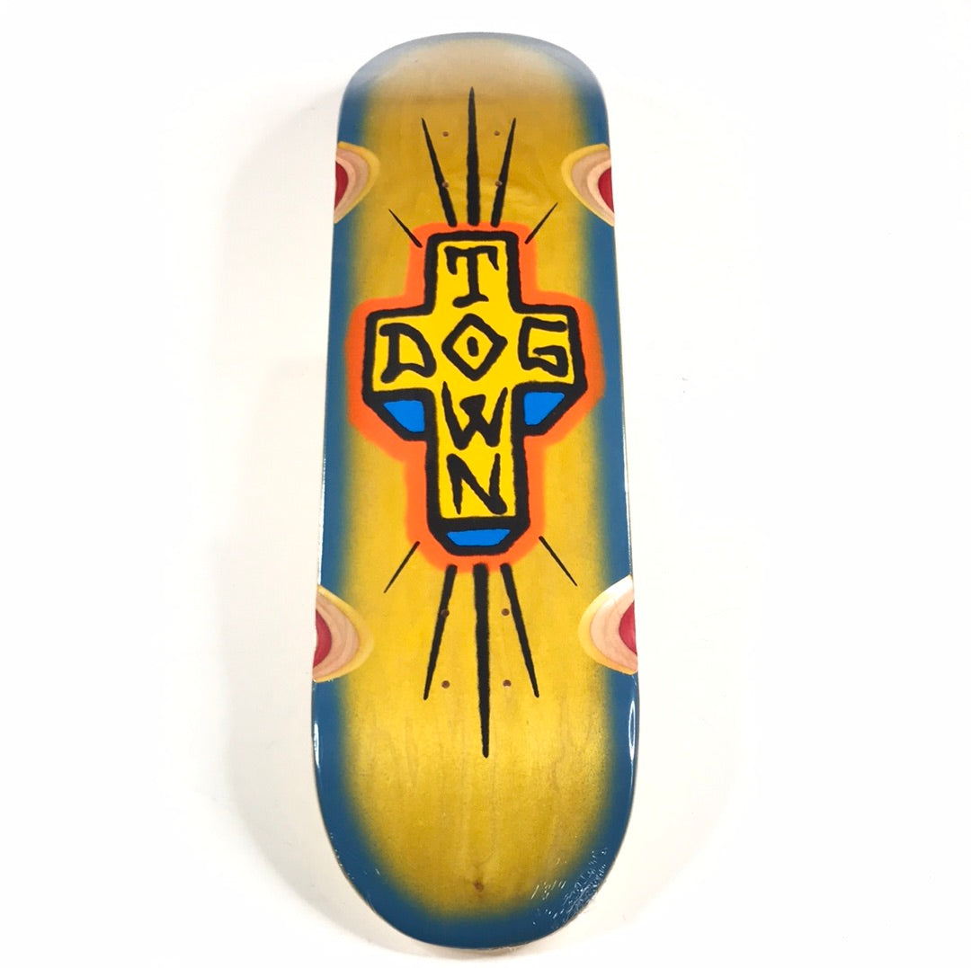 Dogtown Cross Yellow/Blue 8.75” Skateboard Deck