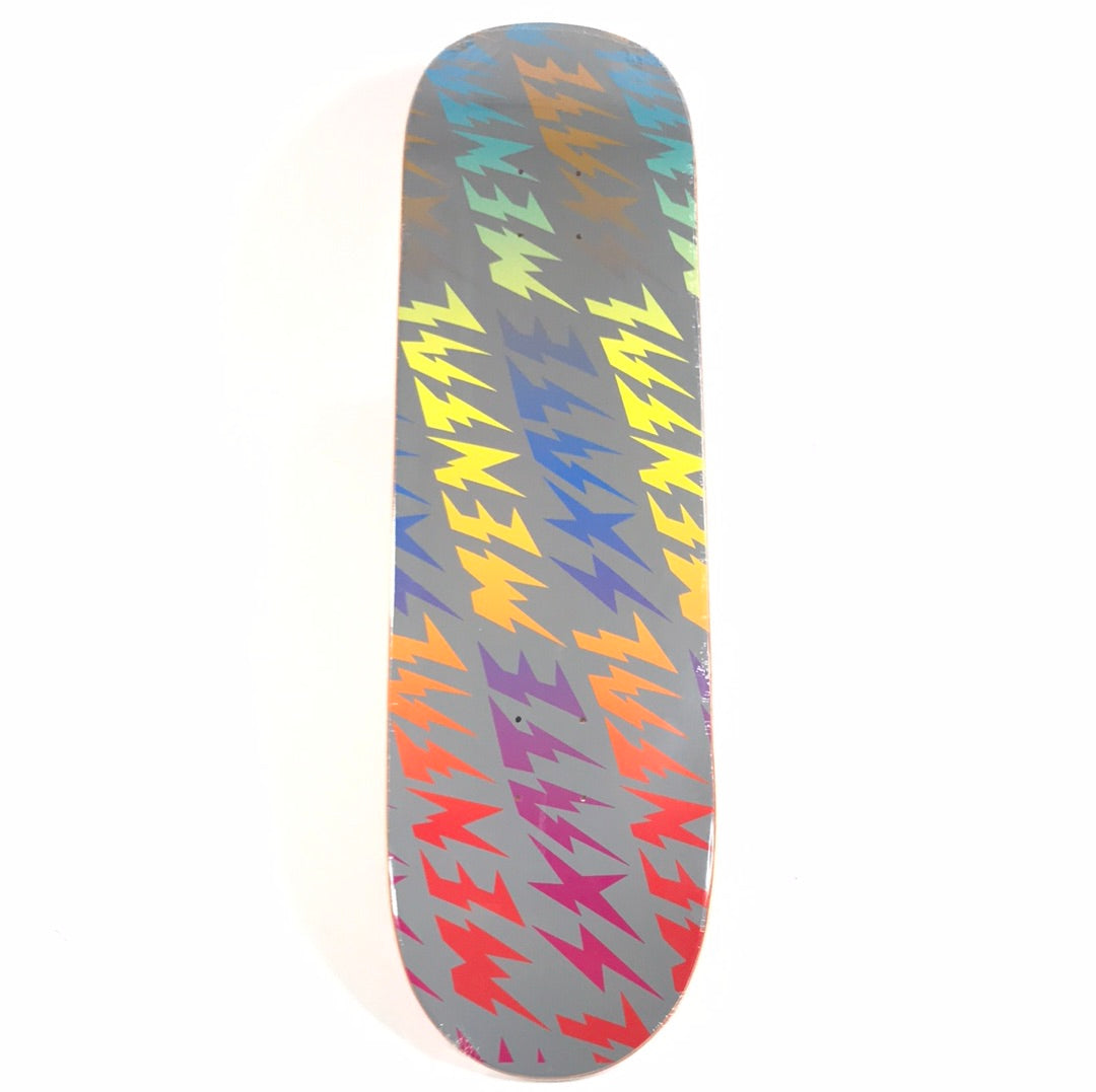 Skate Mental Lightning Bolts All Over Logo Silver/Multi 8.3 Skateboard Deck