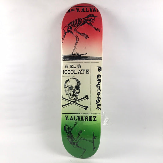 Chocolate Vincent Alvarez Skeleton Green/Red 8.4'' Skateboard Deck