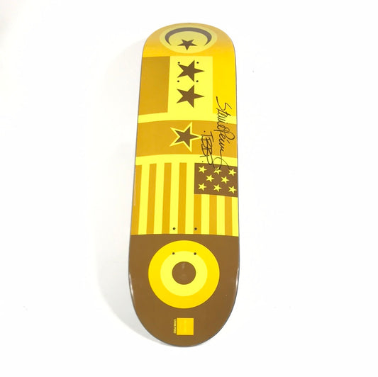 Chocolate Stevie Perez Flags Yellow/Brown 8.25 Signed Skateboard Deck