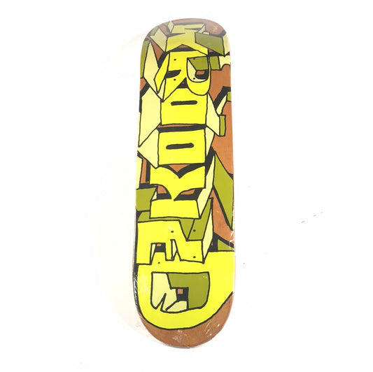 Krooked Team Squared Yellow 7.5 Skateboard Deck