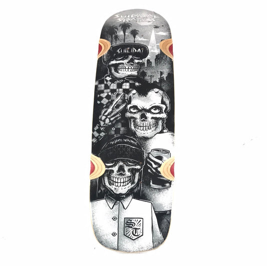 Suicidal Skates Dead Punks Black/White 8.6" Skateboard Deck