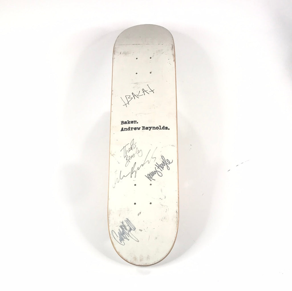 Baker Andrew Reynolds Period White 7.5'' Signed Skateboard Deck