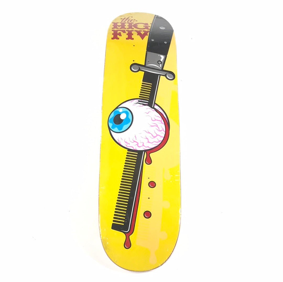 The High Five Eye Stabber Yellow 8.0 Skateboard Deck