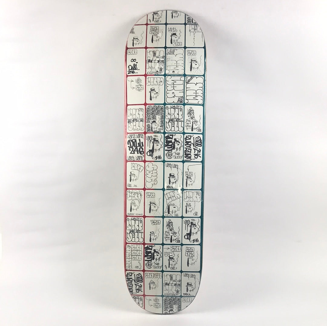 Fucking Awesome Jason Dill Graphiti Red/Blue 8.38'' Skateboard Deck 2016