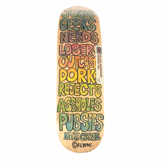 Girl Mike Carroll Art Dump by Klyons Multi Color 8.5 Skateboard Deck