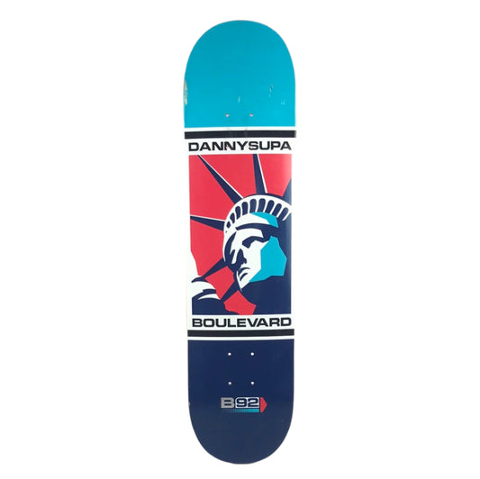 Boulevard Danny Supa Statue Blue/Red 7.75'' Skateboard Deck