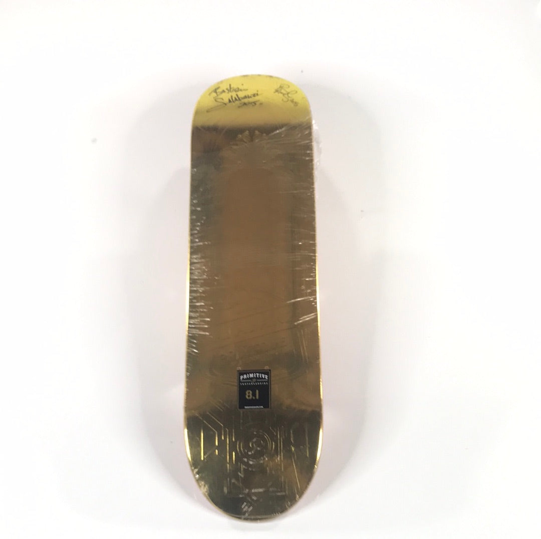 Primitive Bastien Salabanzi Golden Lion 8.1 Vintage NOS Deck Signed By Bastien Salabanzi And Paul Rodriguez