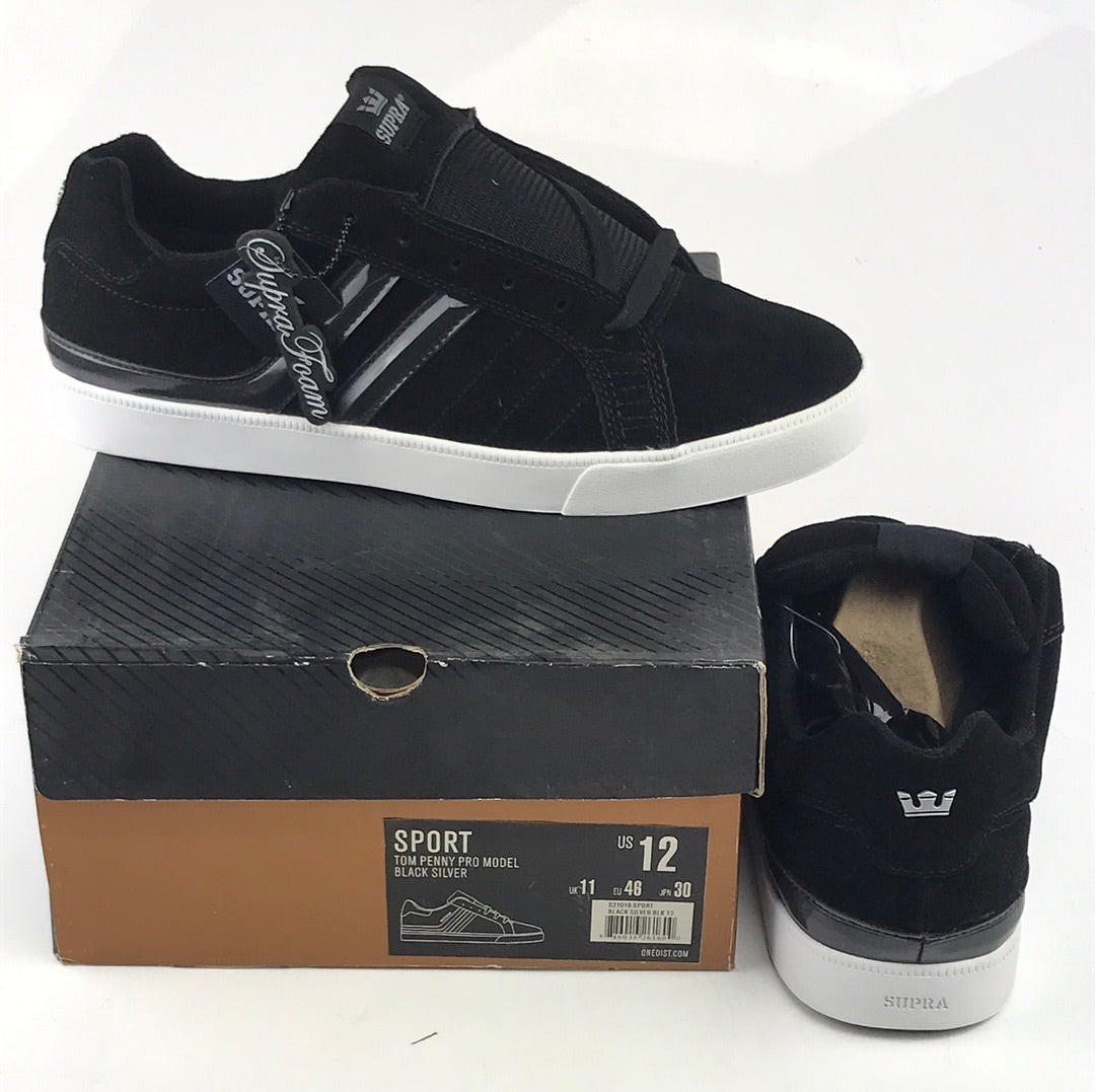 Supra Tom Penny Sport Black Silver US Mens Size 12