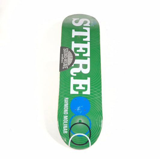 Stereo Raymond Molinar Lettering Green 8'' Skateboard Deck