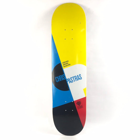 Stereo Skateboards Chris Pastras Yellow/Black/Blue 8.125" Skateboard Deck
