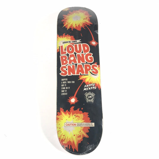 Skate Mental Adrian Del Campo Loud Bang Snaps Black/Red/Yellow 8.25 Skateboard Deck