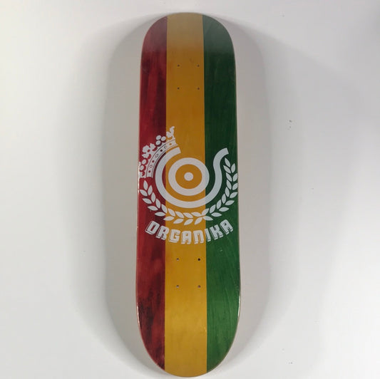 Organika Team Logo Rasta 7.875 Skateboard Deck