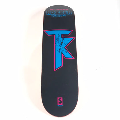 Selfish Terell Robinson Signed Robber TK Rip Off Black/Pink/Blue 8.25" Skateboard Dec
