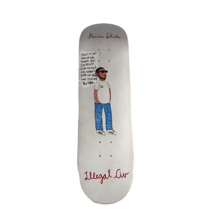 Illegal Civ Kevin White Signed White 8.25 Skateboard Deck