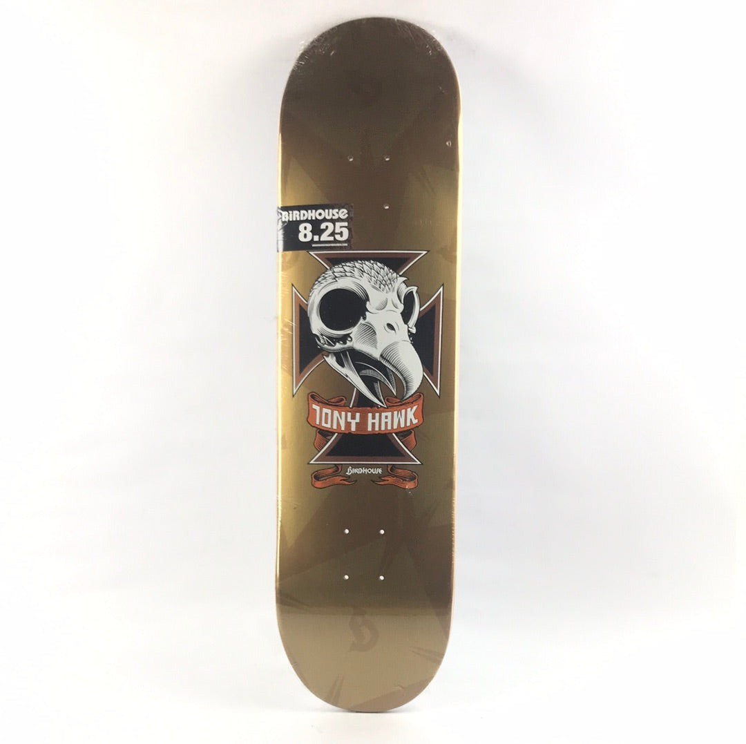 Birdhouse Tony Hawk Classic Hawk Skull Gold 8.25'' Skateboard Deck