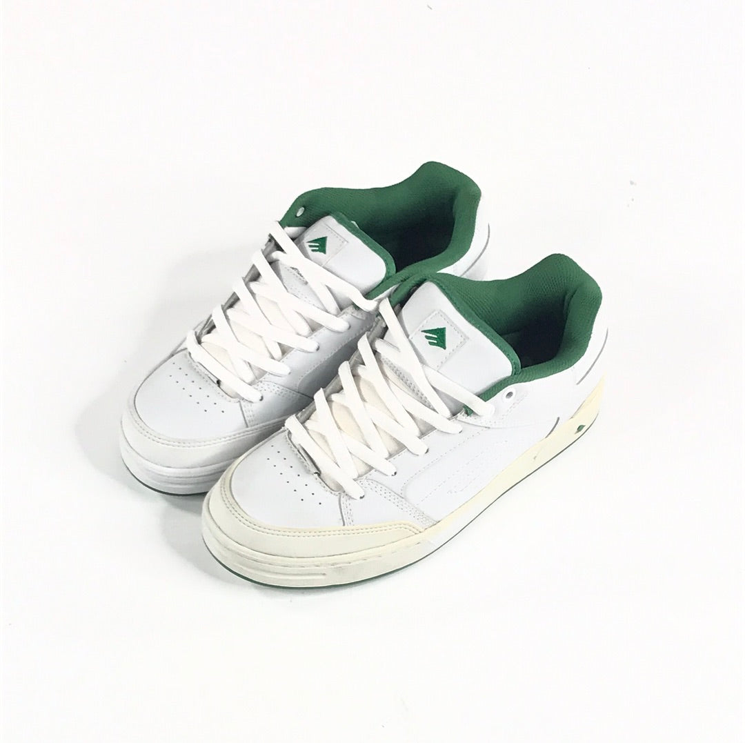 Emerica Heretic 3 White/Green Leather Shoe Size 9