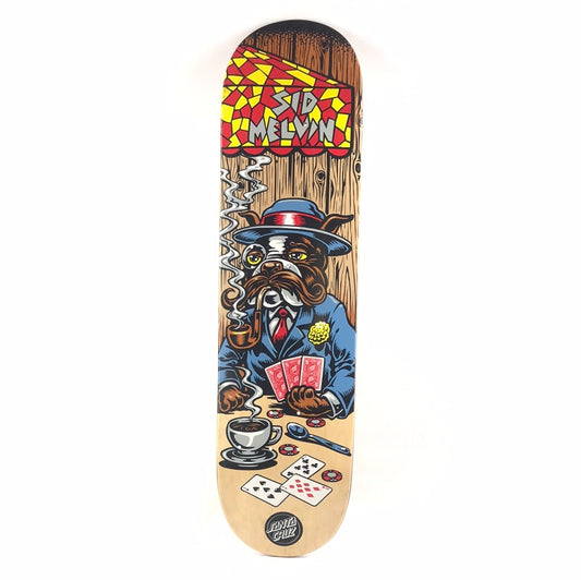 Santa Cruz Sid Melvin Poker Dog Multi 8.125" Skateboard Deck
