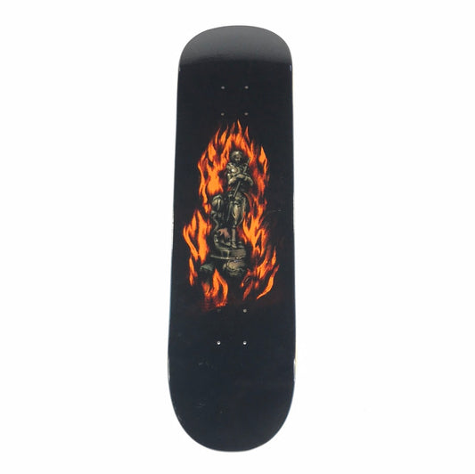 Hockey Kevin Rodrigues Flaming Statue Black 8.25 Skateboard Deck