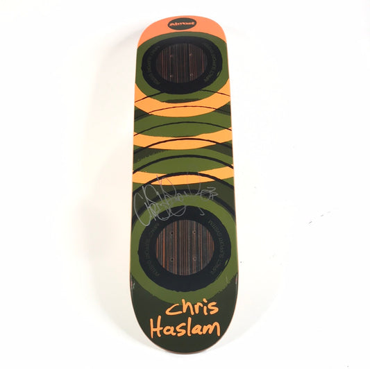 Almost Chris Haslam Signed Impact Support Green/Orange 7.9" Skateboard Deck