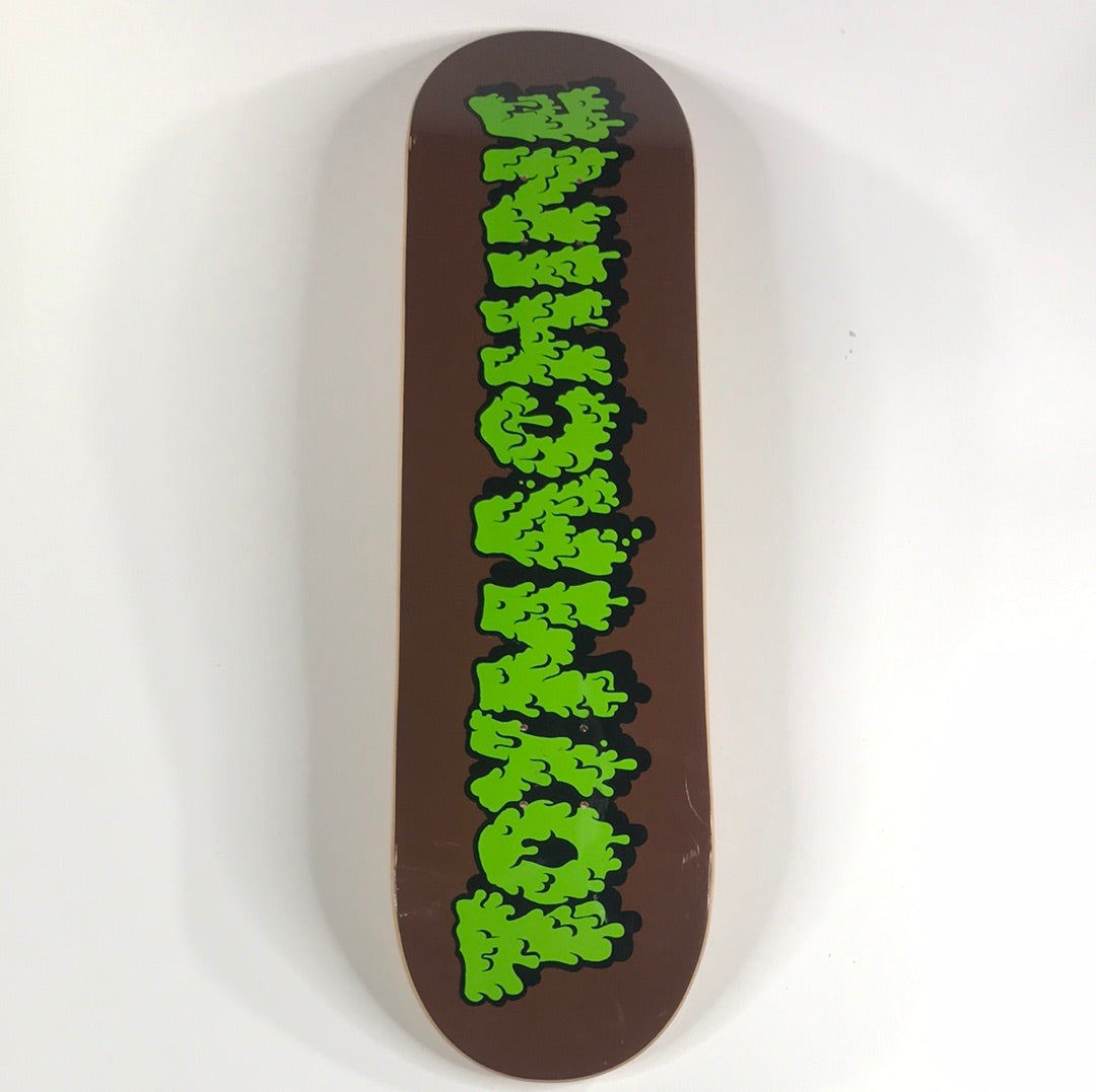 Toy Machine Slime Logo Brown/Green 8.38 Skateboard Deck