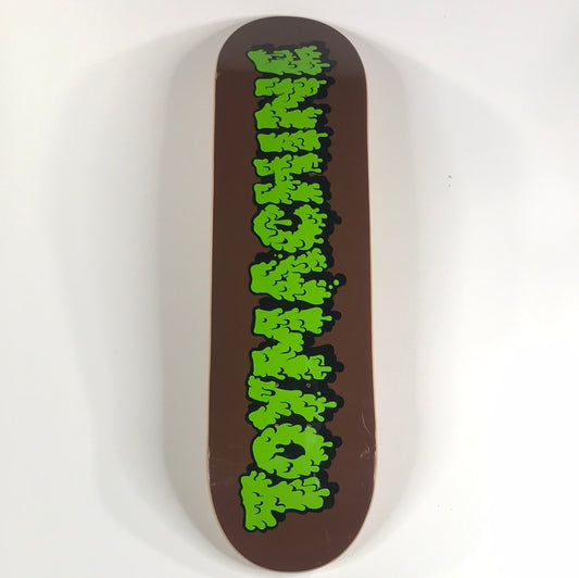 Toy Machine Slime Logo Brown/Green 8.38 Skateboard Deck