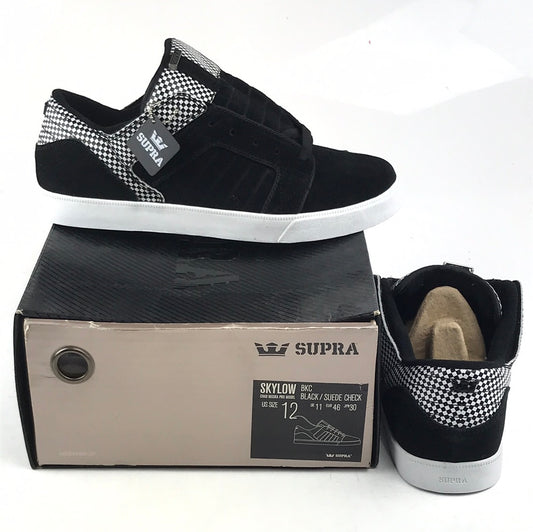 Supra Chad Muska Skylow Black / Suede Check US Mens Size 12