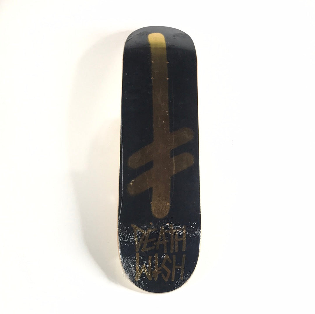 DeathWish Team Logo Gold 8.25 Skatebaord Deck