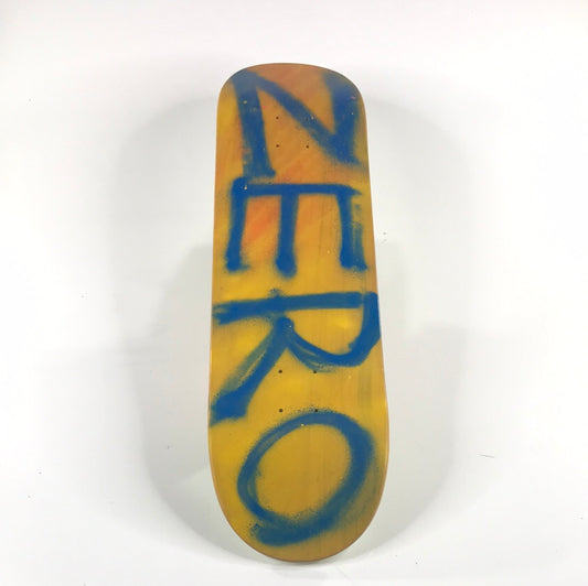 Zero Team Hand Spray painted Yellow 8.25 Skateboard Deck