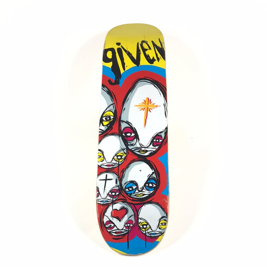 Given Team Faces Multi 7.6 Skateboard Deck