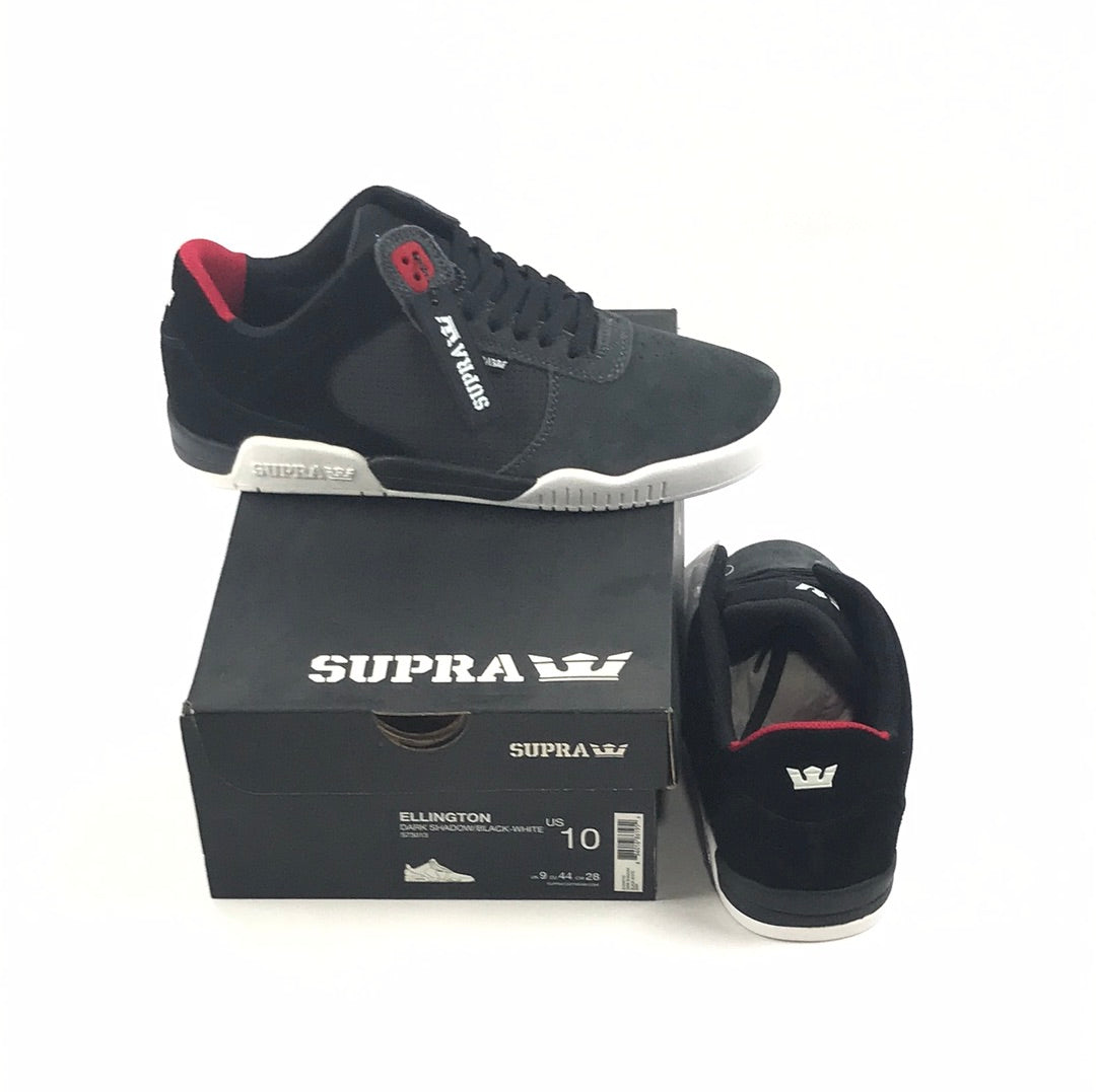 Supra Ellington Dark Shadow/Black White US Mens Size 10