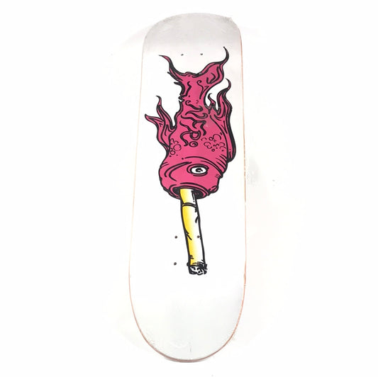 NFR Team Smoking Fish White 8.5 Skateboard Deck