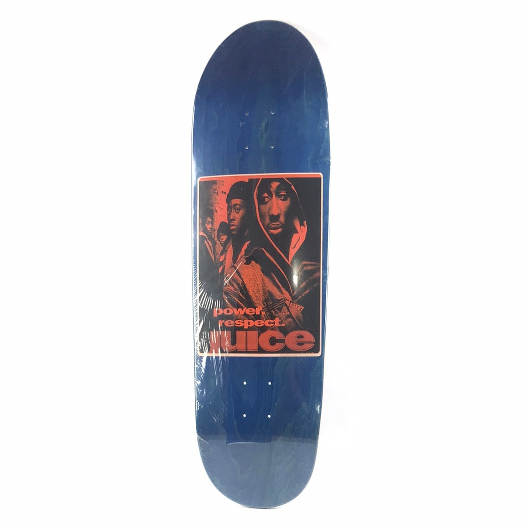 Juice The Movie Power Respect Tupac Shakur Blue/Orange 9" Skateboard Deck