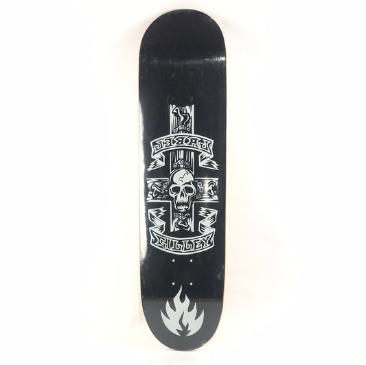 Black Label Ben Gilley Rockbottom Skull Cross Black/White 8" Skateboard Deck