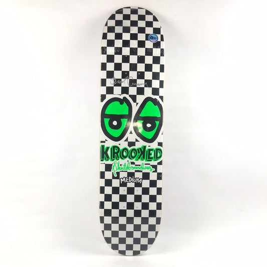 Krooked Team Medium Signed Brad Cromer Black/Green 8.06" Skateboard Deck