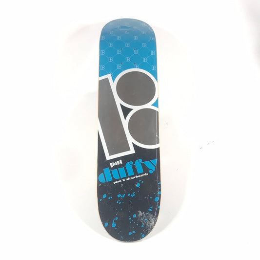Plan B Pat Duffy Splatter Blue/Black 7.5" Skateboard Deck 2000's