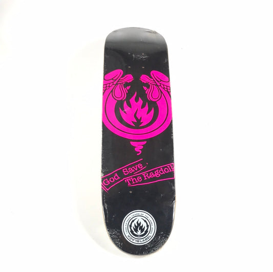 Black Label Ragdoll God Save Pink/Black 8.0'' Skateboard Deck