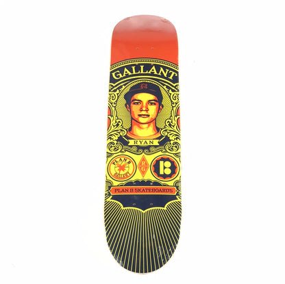 Plan B Ryan Gallant Portrait Orange/Blue 7.6" Skateboard Deck