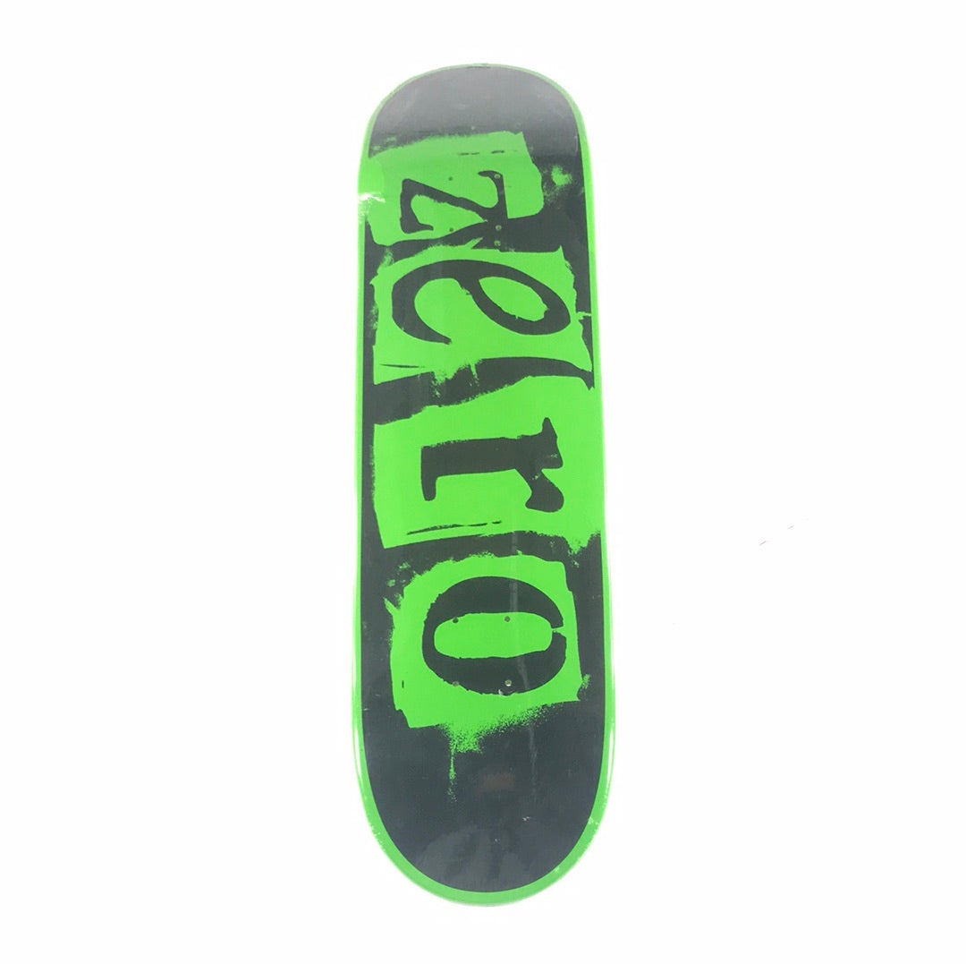 Zero Team Lettering Green/Black 8.125'' Skateboard Deck