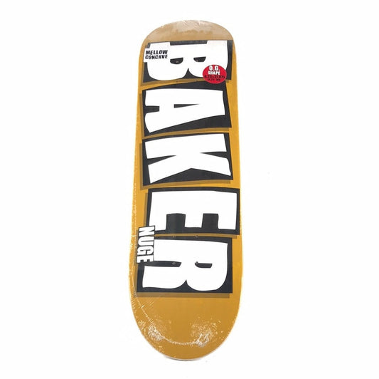 Baker Nuge Brand Logo Yellow 8.25 Skateboard Deck