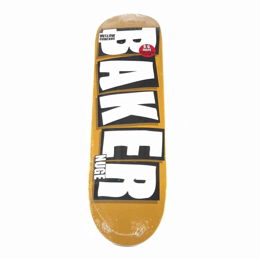 Baker Nuge Brand Logo Yellow 8.25 Skateboard Deck – western-skate-co