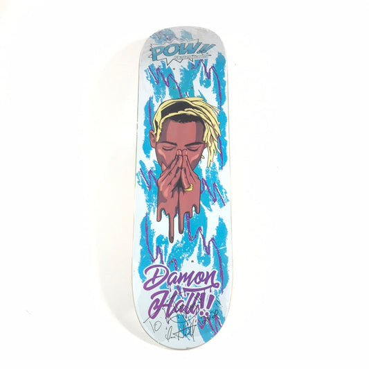 Pow Damon Hall Pray Signed 8.0 Skateboard Deck