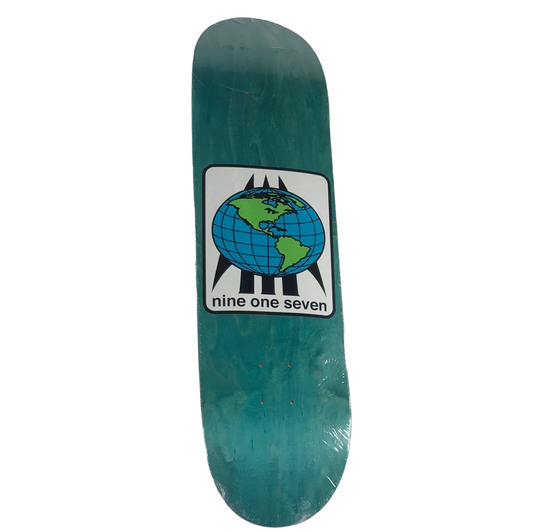 917 Nine-One-Seven Globe Blue 8.38" Skateboard Deck