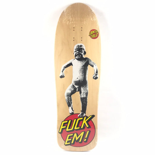 Santa Cruz Steve Alba Salba Cruz Fuck Em! Stomper Wood Grain 10.09" Skateboard Deck Skateboard 2016 Reissue